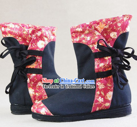 Hand Made Chinese Embroidery Long Boots
