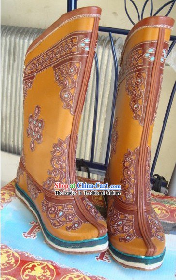 Chinese Classical Mongolian Long Boots