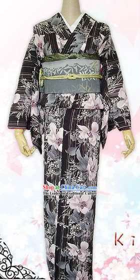 Traditional Japanese Garment Kimono Complete Set for Women