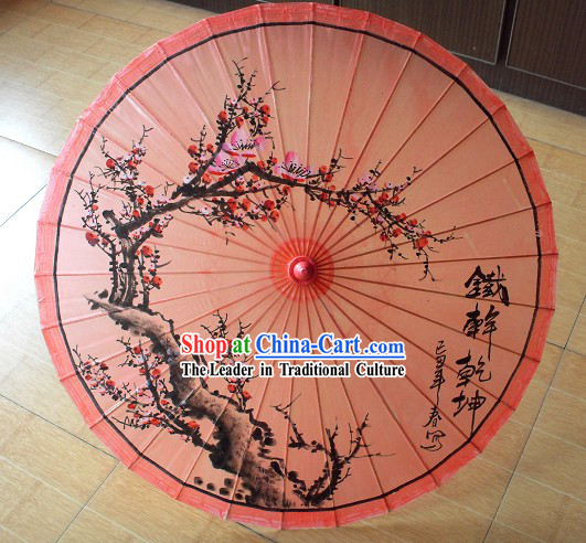 Traditional Chinese Plum Blossom Painted Umbrella