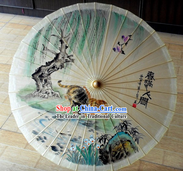 Chinese Classical Spring Painting Umbrella