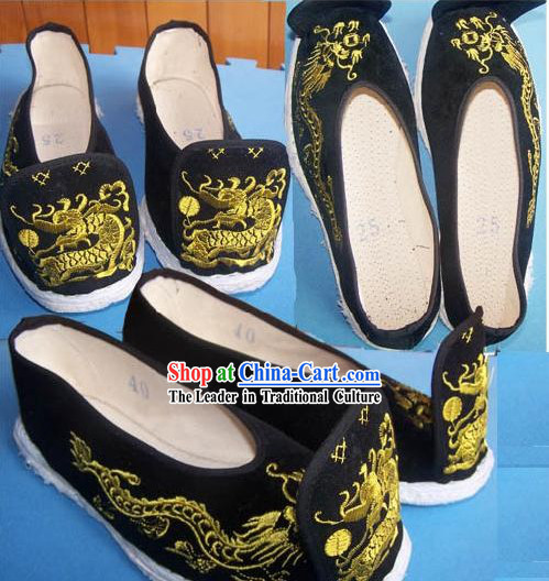 Chinese Classical Hand Made Hanfu Dragon Shoes
