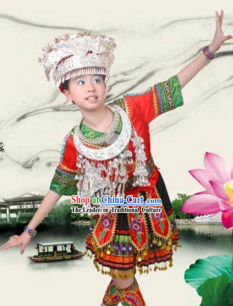Chinese Miao Dance Costumes for Children