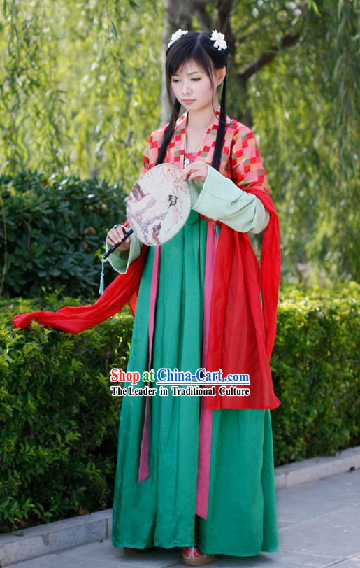 Ancient Tang Dynasty Women Clothing Complete Set