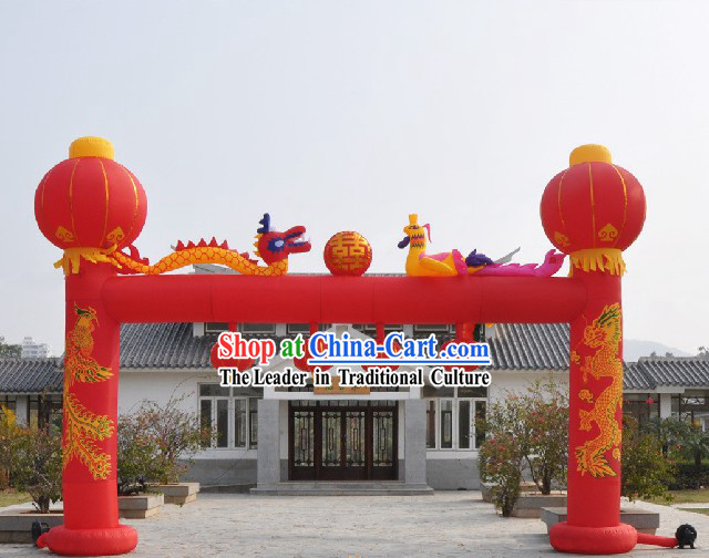 Large Inflatable Dragons and Lanerns Archway Set
