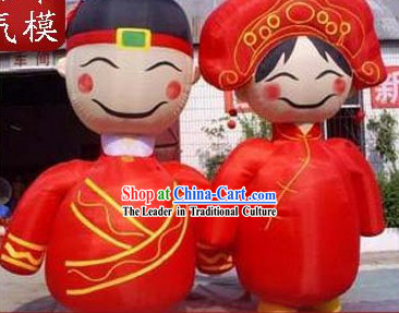 Large Inflatable Chinese Bride and Bridegroom Set
