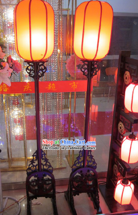 64 Inches High Chinese Wedding Palace Lantern Complete Set