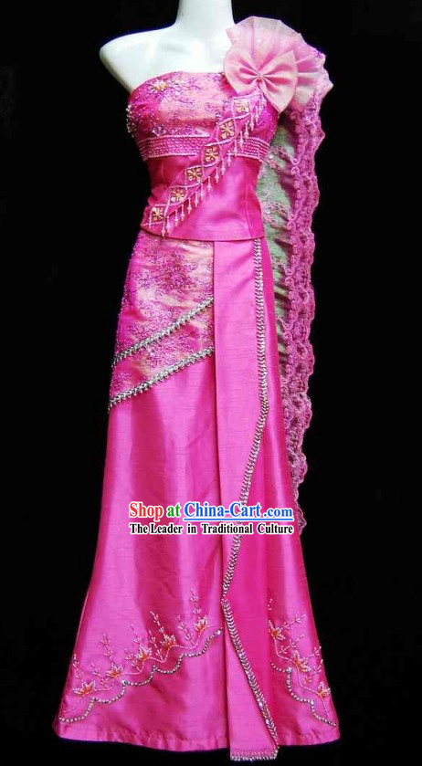 Traditional Thailand Wedding Dress for Girls
