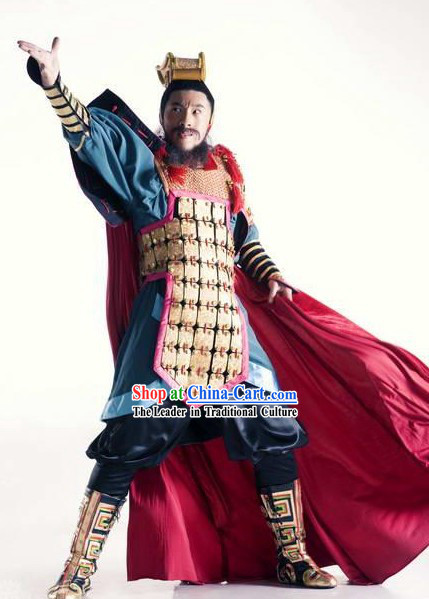Chinese Ancient General Costume and Hat for Men