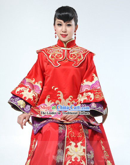 Traditional Chinese Wedding Dress Set for Women