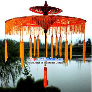 Traditional Chinese Wedding Two Layers Dragon and Phoenix Umbrella