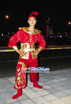 Beijing Olympic Games Opening Ceremony Dragon Dancer Uniform Complete Set