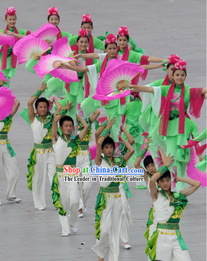 Beijing Olympic Games Opening Ceremony Fan Dance Costumes for Women