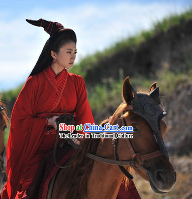 Ancient Chinese Red Hanfu Clothing for Women