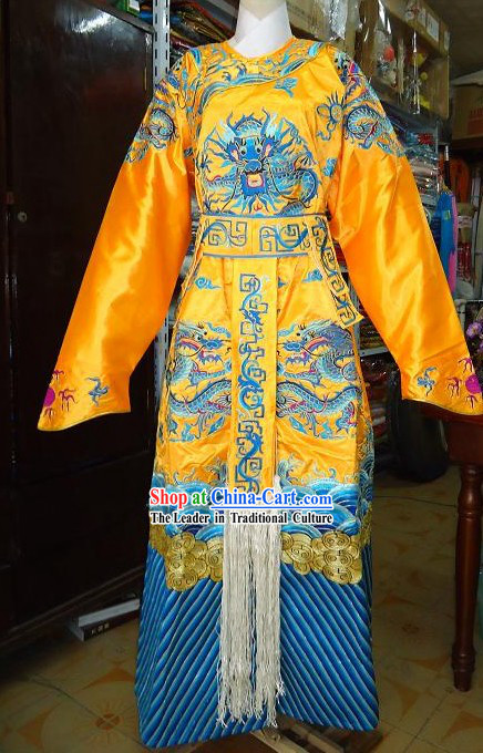 Peking Opera Emperor Embroidered Dragon Robe
