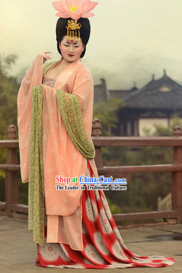 Ancient Chinese Tang Dynasty Lady Clothing Complete Set for Women