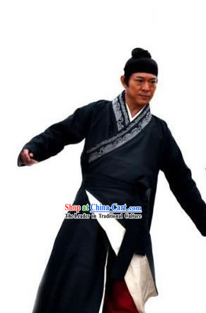 Ancient Chinese Swordsman Costumes and Headwear for Men