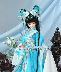 Ancient Chinese Imperial Princess Hair Accessories and Wig Complete Set
