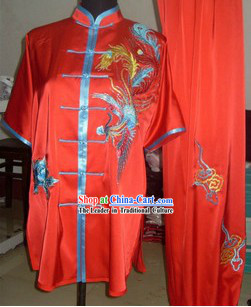 Traditional Red Phoenix Wushu Championship Uniform
