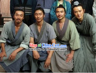 Ancient Chinese Ordinary People Civilian Four Costumes Set
