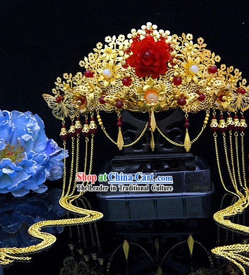 Traditional Chinese Lucky Wedding Phoenix Coronet for Brides