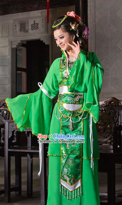 Ancient Chinese Green Lady Costumes