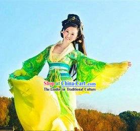 Ancient Chinese Guzhuang Character Huang Rong Costumes for Women