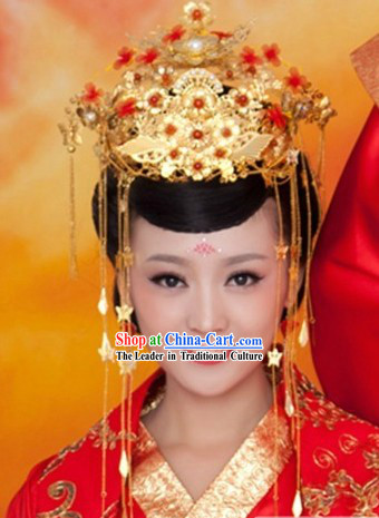 Ancient Chinese Princess Handmade Hair Accessories Wedding Phoenix Coronet