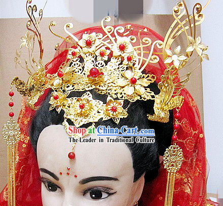 Ancient Chinese Bride Wedding Phoenix Hair Accessories for Women