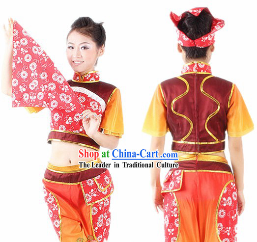 Traditional Chinese Han Ethnic Dance Costumes for Women