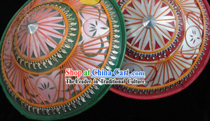 Green Stage Performance Chinese Dai Ethnic Hat