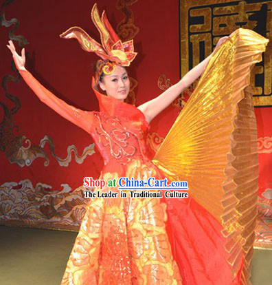 Chinese Stage Performance Modern Dance Costumes and Headwear for Women
