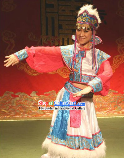 Traditional Chinese Mongolian Outfit for Women