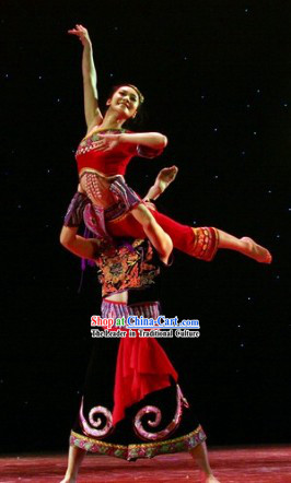 Chinese Folk Ethnic Nationality Costumes for Men and Women