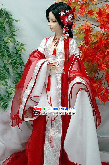 Ancient Chinese BJD Princess Costumes and Hair Accessories for Women
