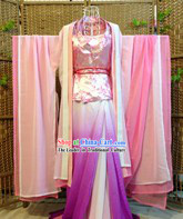 Traditional Chinese Liu Yifei Fairy Xiao Qian Costumes and Headwear Complete Set