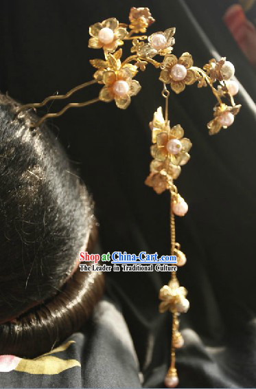 Ancient Chinese Handmade Hair Accessory with Long Tassels