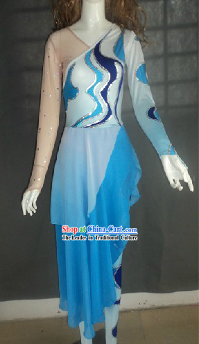 Water and Cloud Solo Classical Dancing Costumes and Headgear for Women