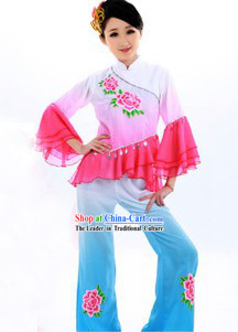 Classical Yang Ge Dancing Costumes and Headgear for Women