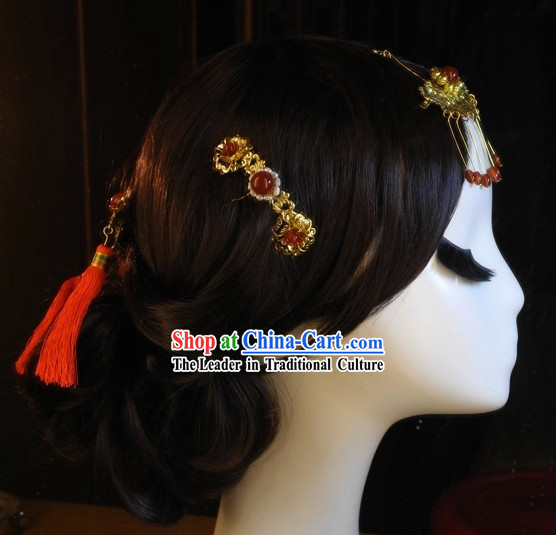 Traditional Chinese Hair Accessories for Weddings and Formal Occasions