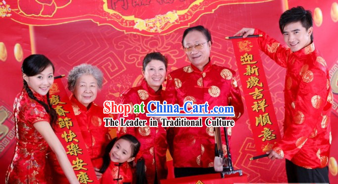 Chinese Lunar New Year Clothes Sets for Six People