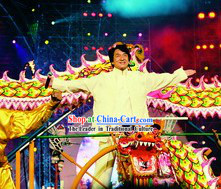 Happy New Year Celebration Supreme Luminous Dragon Dancing Costumes Complete Set