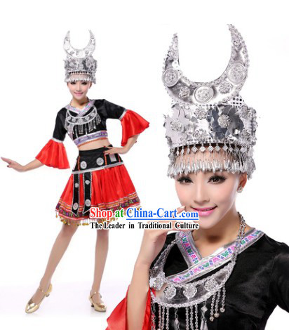 Traditional Miao Clothes and Headwear for Women