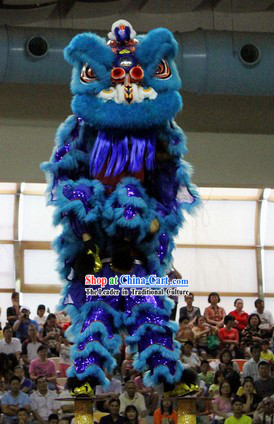 Blue Competition and Parade Adults Lion Dance Costume for Sale