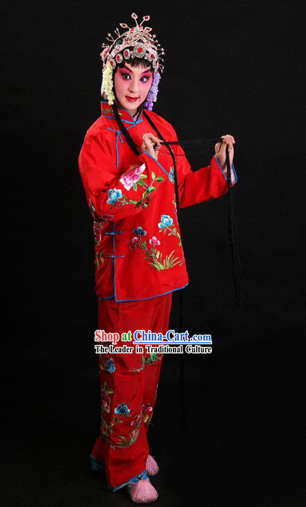 Red Chinese Peking Opera Costumes for Women