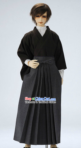 Traditional Black Japanese Clothing for Men