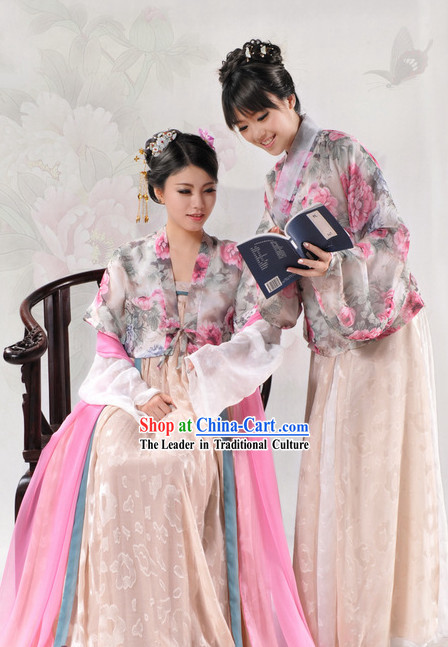 Ancient Chinese Tang Dynasty Clothes Complete Set for Women