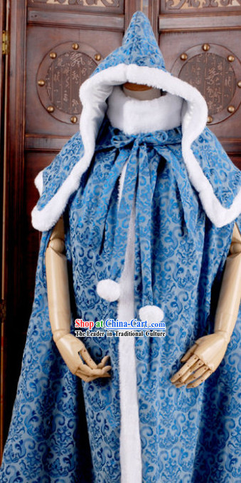 Traditional Chinese Blue Hanfu Cape for Women