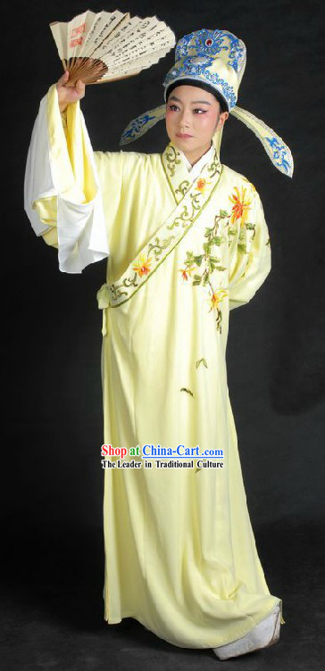 Ancient Chinese Young Men Robe and Hat for Men