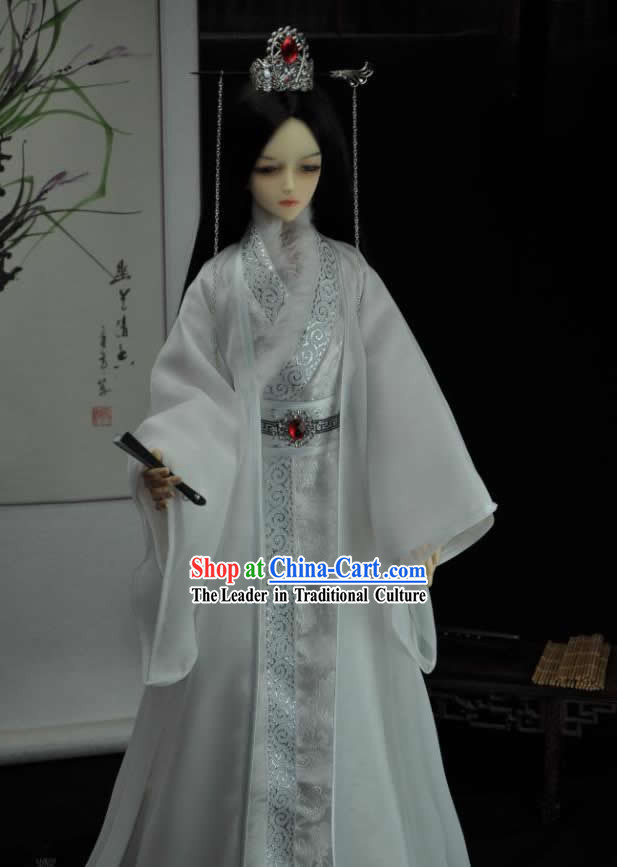 Ancient Chinese White Prince Costumes for Men